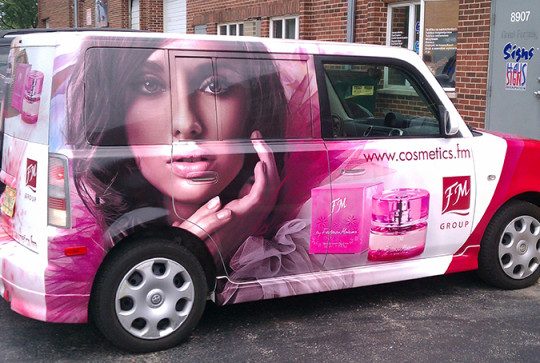 car wrap large format digital printing banners in chicago